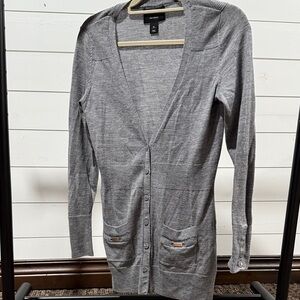 Gray Button-Up Cardigan